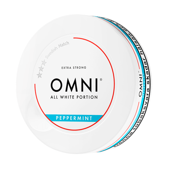 Omni Peppermint Slim Dry Extra Strong White Portionssnus
