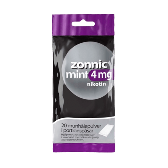 Zonnic Mint Munhålepulver i portionspåse 4 mg 20 st