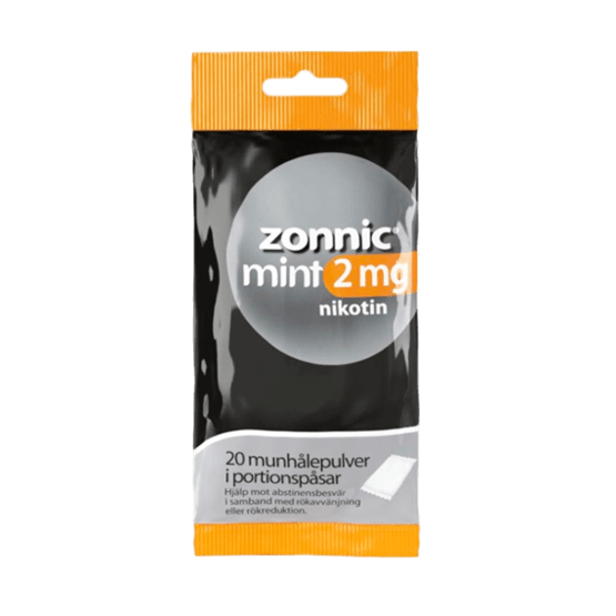 Zonnic Mint Munhålepulver i portionspåse 2 mg 20 st