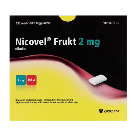 Nicovel Frukt Nikotintuggummi 2 mg 192 st
