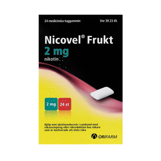 Nicovel Frukt Nikotintuggummi 2 mg 24 st