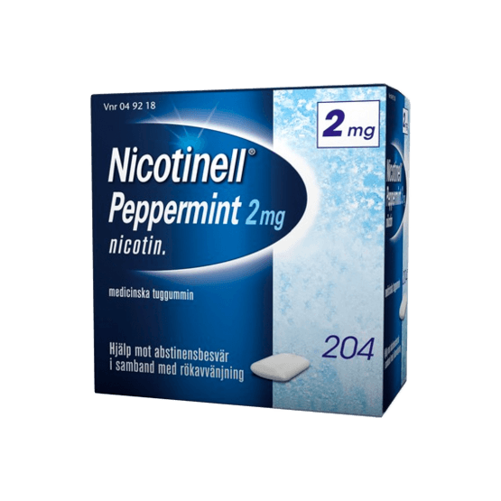 Nicotinell Peppermint Nikotintuggummi 2 mg 204 st