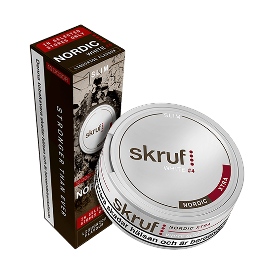 Skruf Slim Nordic Xtra Strong White Portionssnus