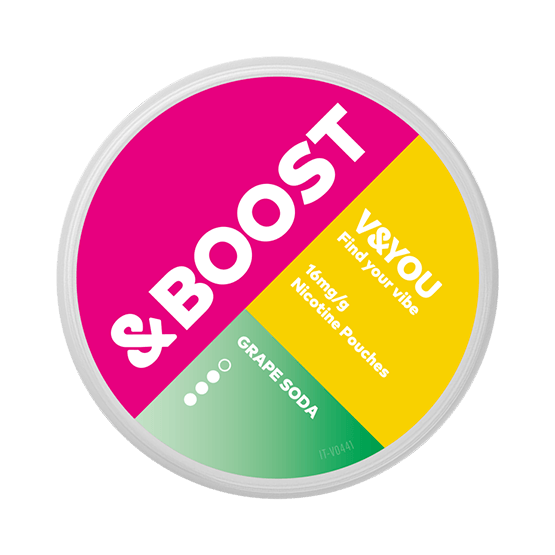 V&YOU &BOOST Grape Soda Slim Extra Strong All White Portion