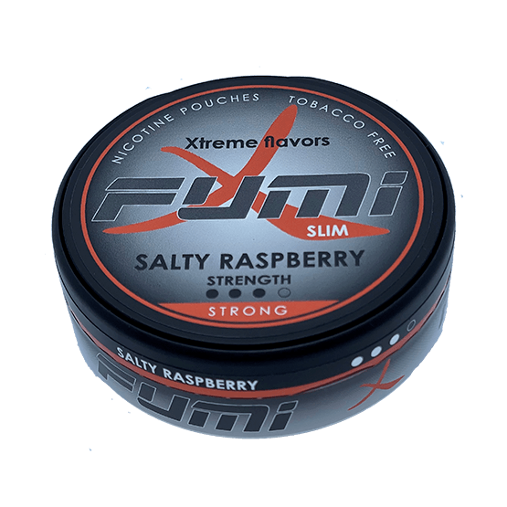 Fumi Salty Raspberry Slim Extra Strong All White Portion