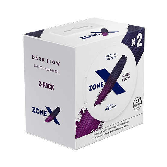 ZONE X Dark Flow Slim All White Portion 2-pack
