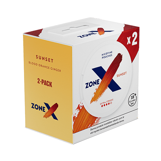 ZONE X Sunset Slim Extra Strong All White Portion 2-pack