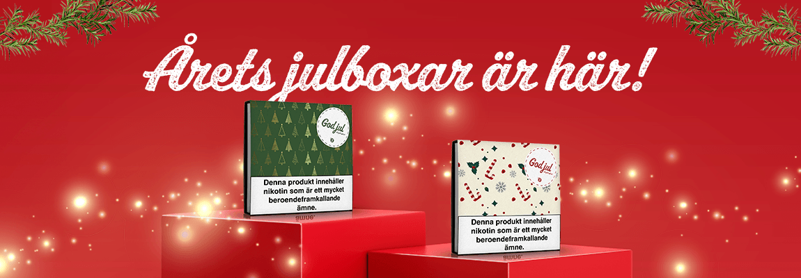 Julboxar vitt snus present