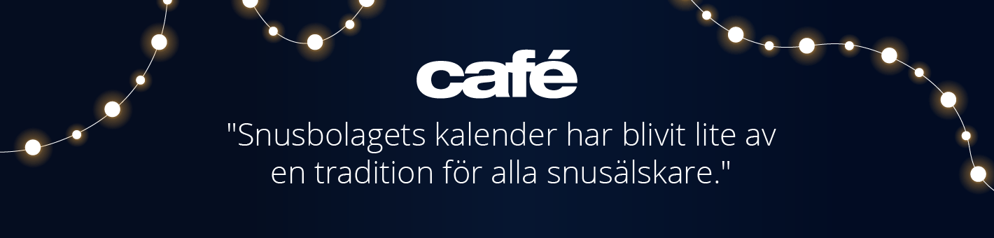 Årets julkalender med vitt snus