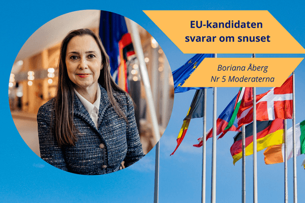 EU-kandidaten Boriana Åberg svarar om snuset