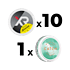 Mixpack 10 XR General Strong Slim White & 1 Catch White Spearmint Mini