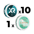 Mixpack 10 XR Catch Mint Slim White & 1 Catch White Spearmint Mini