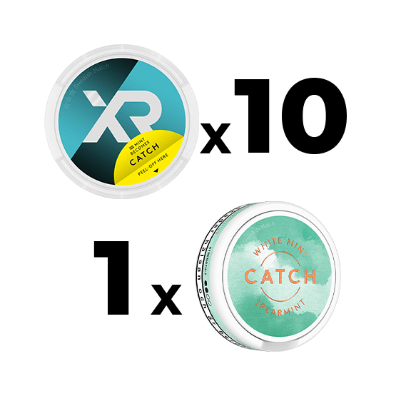 Mixpack 10 XR Catch Mint Slim White & 1 Catch White Spearmint Mini