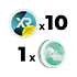 Mixpack 10 XR Catch Mint Slim White & 1 Catch White Spearmint Mini