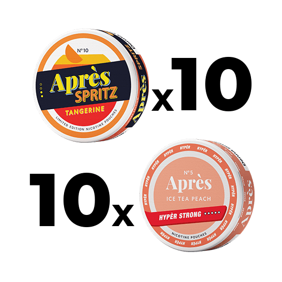 Après 10 Tangerine Spritz Normal & 10 Ice tea Peach Hyper Strong Mixpack