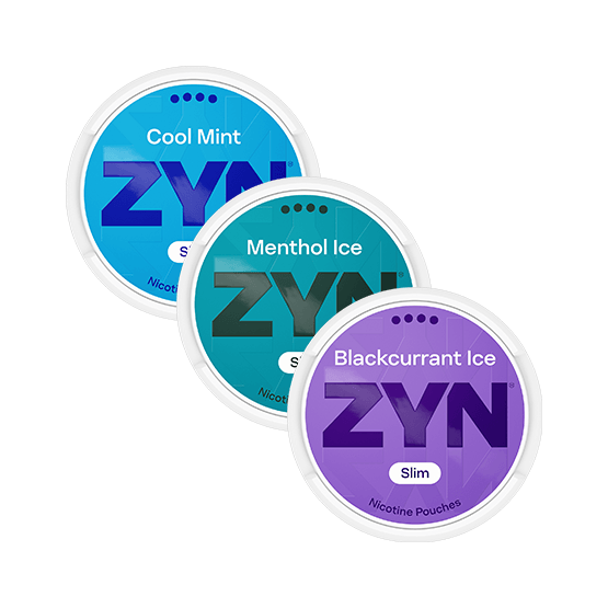 ZYN Slim Blackcurrant Ice S4 & ZYN Slim Menthol Ice S4 & ZYN Slim Cool Mint S4 Mixpack