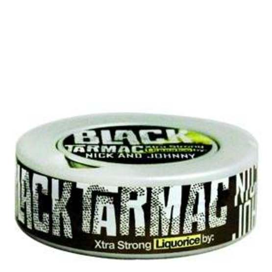 Nick and Johnny Black Tarmac Xtra Strong Liquorice Portionssnus